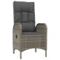vidaXL Set comedor de jardín 3 piezas con cojines ratán sintético gris vidaXL Set comedor de jardín 3 piezas con cojines ratán sintético gris