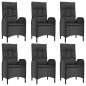 vidaXL Set de comedor de jardín 9 pzas y cojines ratán sintético negro vidaXL Set de comedor de jardín 9 pzas y cojines ratán sintético negro