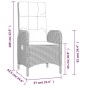 vidaXL Set comedor jardín 7 pzas y cojines ratán sintético gris
