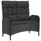 vidaXL Set comedor de jardín 3 pzas con cojines ratán sintético negro vidaXL Set comedor de jardín 3 pzas con cojines ratán sintético negro