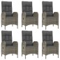 vidaXL Set comedor jardín 9 pzas y cojines ratán sintético negro gris vidaXL Set comedor jardín 9 pzas y cojines ratán sintético negro gris