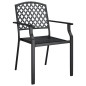 vidaXL Juego de comedor de jardín 5 piezas acero gris antracita vidaXL Juego de comedor de jardín 5 piezas acero gris antracita