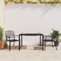 vidaXL Juego de comedor de jardín 3 piezas acero gris antracita