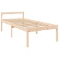 vidaXL Cama para personas mayores con cabecero madera maciza 90x200 cm vidaXL Cama para personas mayores con cabecero madera maciza 90x200 cm
