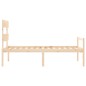vidaXL Cama para personas mayores con cabecero madera maciza 90x200 cm vidaXL Cama para personas mayores con cabecero madera maciza 90x200 cm