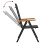 vidaXL Juego de comedor para jardín 7 piezas aluminio negro y marrón vidaXL Juego de comedor para jardín 7 piezas aluminio negro y marrón
