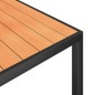 vidaXL Juego de comedor para jardín 7 piezas aluminio negro y marrón vidaXL Juego de comedor para jardín 7 piezas aluminio negro y marrón