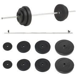 vidaXL Mancuerna con discos 60 kg