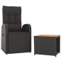 vidaXL Juego muebles jardín 2 pzas madera acacia ratán sintético negro vidaXL Juego muebles jardín 2 pzas madera acacia ratán sintético negro