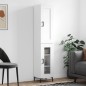 vidaXL Aparador alto madera contrachapada blanco 34,5x34x180 cm vidaXL Aparador alto madera contrachapada blanco 34,5x34x180 cm