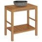 vidaXL Mueble tocador madera teca maciza con lavabo de piedra de río vidaXL Mueble tocador madera teca maciza con lavabo de piedra de río
