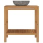 vidaXL Mueble tocador madera teca maciza con lavabo de piedra de río vidaXL Mueble tocador madera teca maciza con lavabo de piedra de río