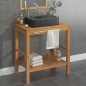 vidaXL Mueble tocador madera teca maciza con lavabo de mármol negro vidaXL Mueble tocador madera teca maciza con lavabo de mármol negro