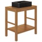 vidaXL Mueble tocador madera teca maciza con lavabo de mármol negro vidaXL Mueble tocador madera teca maciza con lavabo de mármol negro