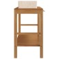 vidaXL Mueble tocador madera teca maciza con lavabos de mármol crema vidaXL Mueble tocador madera teca maciza con lavabos de mármol crema