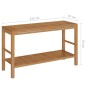 vidaXL Mueble tocador madera teca maciza con lavabos de mármol crema vidaXL Mueble tocador madera teca maciza con lavabos de mármol crema