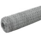 vidaXL Alambrada de gallinero acero galvanizado plateado 25x1,5 m vidaXL Alambrada de gallinero acero galvanizado plateado 25x1,5 m