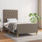 vidaXL Estructura de cama con cabecero de tela gris taupe 80x200 cm vidaXL Estructura de cama con cabecero de tela gris taupe 80x200 cm