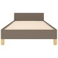 vidaXL Estructura de cama con cabecero de tela gris taupe 80x200 cm vidaXL Estructura de cama con cabecero de tela gris taupe 80x200 cm