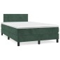 vidaXL Cama box spring con colchón terciopelo verde oscuro 120x200 cm vidaXL Cama box spring con colchón terciopelo verde oscuro 120x200 cm