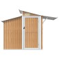 vidaXL Cobertizo de jardín acero galvanizado marrón 270x130x208,5 cm vidaXL Cobertizo de jardín acero galvanizado marrón 270x130x208,5 cm