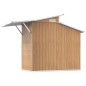 vidaXL Cobertizo de jardín acero galvanizado marrón 270x130x208,5 cm vidaXL Cobertizo de jardín acero galvanizado marrón 270x130x208,5 cm