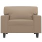 vidaXL Sillón cuero sintético color capuchino 60 cm vidaXL Sillón cuero sintético color capuchino 60 cm