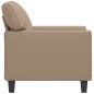 vidaXL Sillón cuero sintético color capuchino 60 cm vidaXL Sillón cuero sintético color capuchino 60 cm