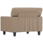 vidaXL Sillón cuero sintético color capuchino 60 cm vidaXL Sillón cuero sintético color capuchino 60 cm