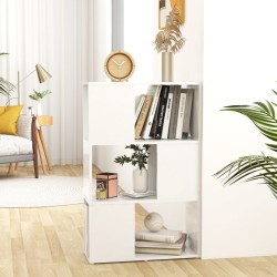 vidaXL Librería separador contrachapada blanco brillante 60x24x94 cm