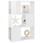 vidaXL Librería separador contrachapada blanco brillante 60x24x94 cm vidaXL Librería separador contrachapada blanco brillante 60x24x94 cm