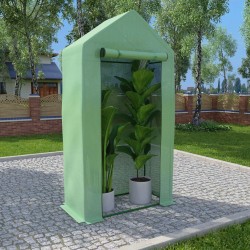 vidaXL Invernadero con estructura de acero 0,5 m² 1x0,5x1,9 m