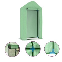 vidaXL Invernadero con estructura de acero 0,5 m² 1x0,5x1,9 m