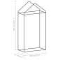 vidaXL Invernadero con estructura de acero 0,5 m² 1x0,5x1,9 m vidaXL Invernadero con estructura de acero 0,5 m² 1x0,5x1,9 m