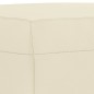 vidaXL Reposapiés de cuero sintético crema 60x50x41 cm