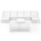 vidaXL Juego de muebles de jardín 10 piezas madera maciza de pino vidaXL Juego de muebles de jardín 10 piezas madera maciza de pino