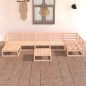 vidaXL Juego de muebles de jardín 8 piezas madera maciza de pino vidaXL Juego de muebles de jardín 8 piezas madera maciza de pino