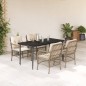 vidaXL Set comedor de jardín 5 pzas con cojines ratán sintético beige vidaXL Set comedor de jardín 5 pzas con cojines ratán sintético beige
