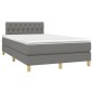 vidaXL Cama box spring con colchón y LED tela marrón oscuro 120x190 cm vidaXL Cama box spring con colchón y LED tela marrón oscuro 120x190 cm