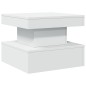 vidaXL Mesa de centro con luces LED blanco 50x50x40 cm vidaXL Mesa de centro con luces LED blanco 50x50x40 cm