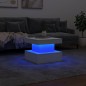 vidaXL Mesa de centro con luces LED blanco 50x50x40 cm vidaXL Mesa de centro con luces LED blanco 50x50x40 cm