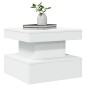vidaXL Mesa de centro con luces LED blanco 50x50x40 cm vidaXL Mesa de centro con luces LED blanco 50x50x40 cm