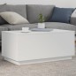 vidaXL Mesa de centro con luces LED blanco 90x50x40 cm vidaXL Mesa de centro con luces LED blanco 90x50x40 cm