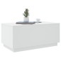 vidaXL Mesa de centro con luces LED blanco 90x50x40 cm vidaXL Mesa de centro con luces LED blanco 90x50x40 cm