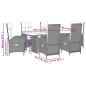 vidaXL Set de comedor de jardín 7 pzas y cojines ratán sintético negro vidaXL Set de comedor de jardín 7 pzas y cojines ratán sintético negro