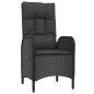 vidaXL Set de comedor de jardín 9 pzas y cojines ratán sintético negro vidaXL Set de comedor de jardín 9 pzas y cojines ratán sintético negro