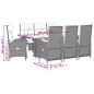 vidaXL Set de comedor de jardín 9 pzas y cojines ratán sintético negro vidaXL Set de comedor de jardín 9 pzas y cojines ratán sintético negro