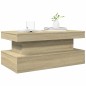 vidaXL Mesa de centro con luces LED roble Sonoma 90x50x40 cm vidaXL Mesa de centro con luces LED roble Sonoma 90x50x40 cm