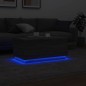 vidaXL Mesa de centro con luces LED gris Sonoma 90x50x40 cm