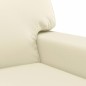 vidaXL Sofá de 2 plazas de cuero sintético color crema 120 cm vidaXL Sofá de 2 plazas de cuero sintético color crema 120 cm
